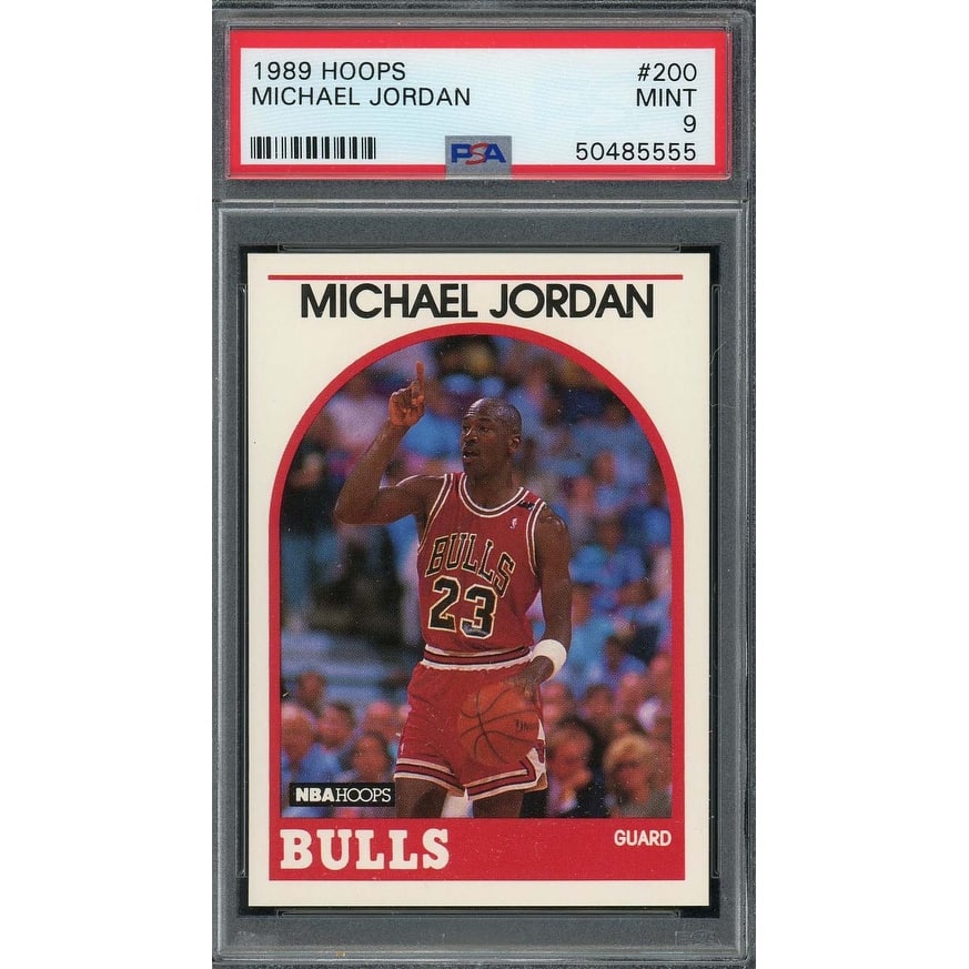 Michael Jordan 1989 Hoops Basketball Card #200 Graded PSA 9 MINT - 8'6" x 11'6"