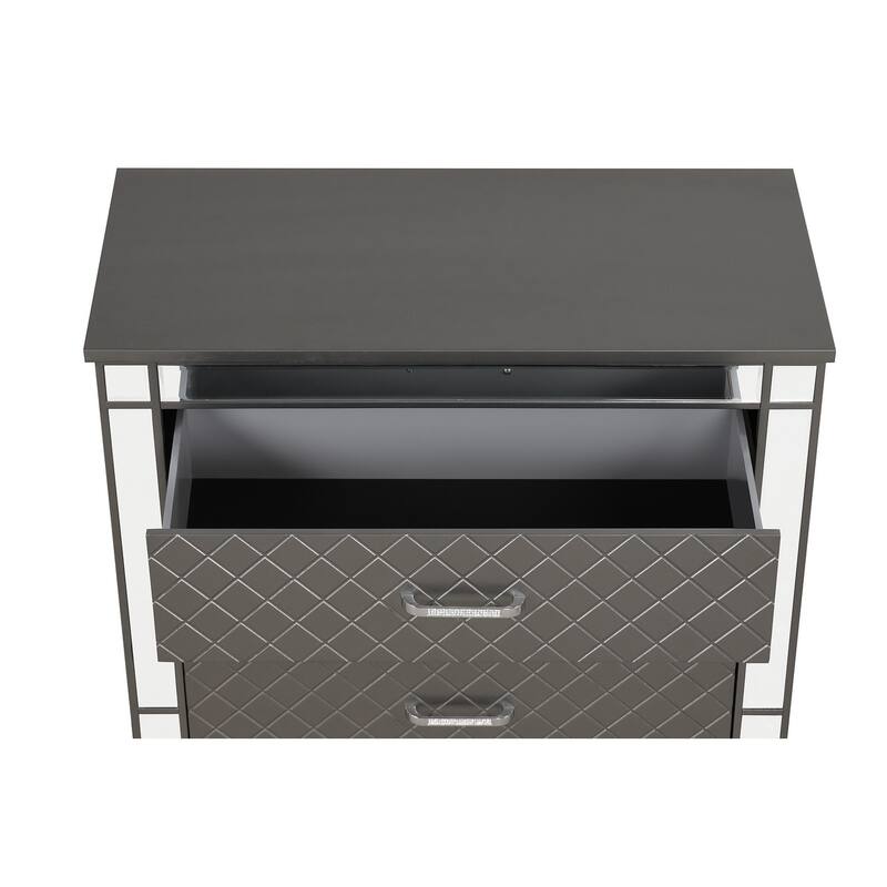 Livorno Gunmetal 5-Drawer 36 in. W Chest of Drawers