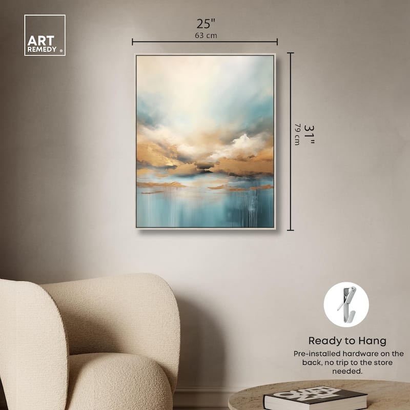 Cloudscape in Gold I Canvas by Art Remedy