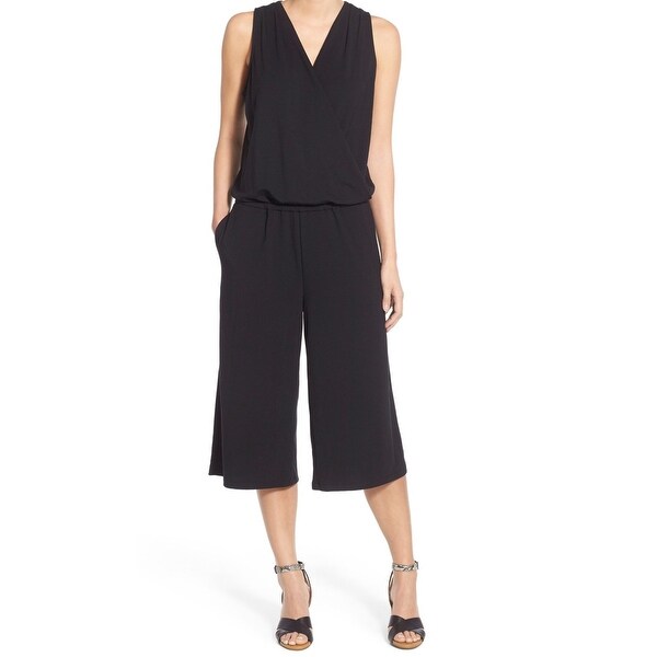sleeveless cropped jumpsuit