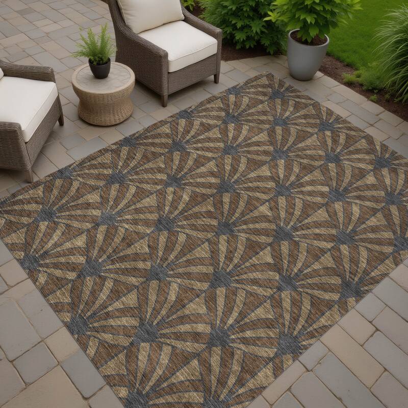 Machine Washable Indoor/ Outdoor Casual Kim Chantille Rug