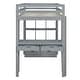 preview thumbnail 16 of 18, Twin Size Loft Bed with Large Shelves, Writing Desk and LED Light