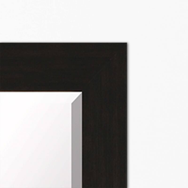 HomeRoots 33" Dark Brown Accent Mirror - 27.00 in. x 33.00 in. x 2.00 in.