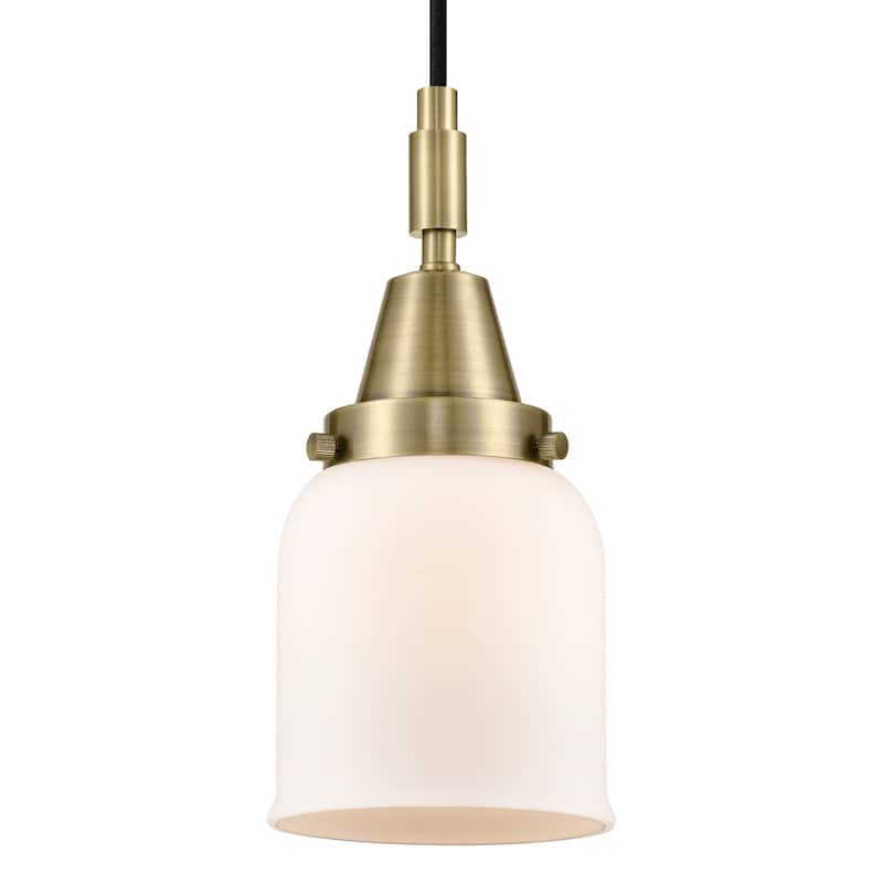 Innovations Lighting 447-1P-G51 Bell 5" Wide Mini Pendant with Matte - Antique Brass