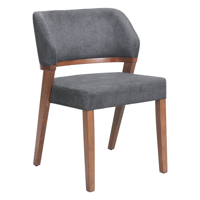 Sunobu Dining Chair Azure Gray & Walnut