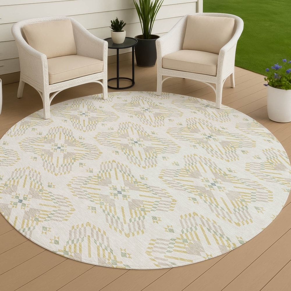 Machine Washable Indoor/ Outdoor Modern Frontenac Chantille Rug