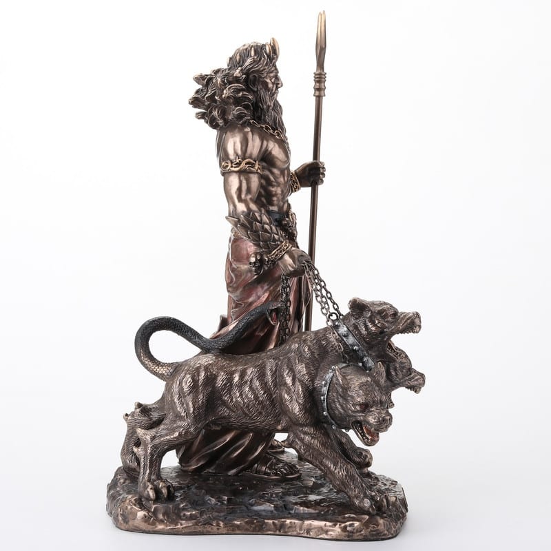 9.84 inches Height Cold Cast Bronze Hades God of the Greek Underworld Bronze Finish Figurine
