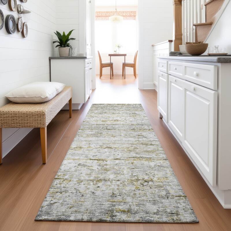 Premium Washable Super Soft Modern Ombre Mayfield Rug - Taupe - 2'3" x 7'6"