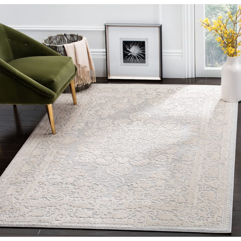 SAFAVIEH Reflection Euna Charming Oriental Rug - 6' x 9' - Light Grey/Cream
