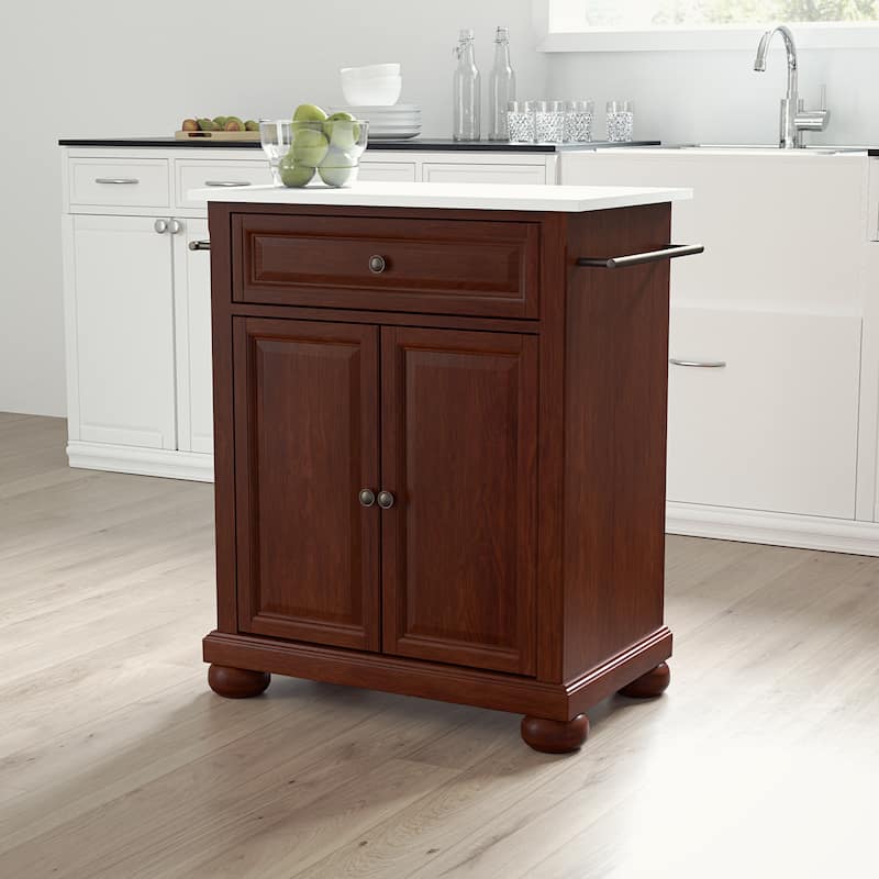 Crosley Alexandria Granite Top Portable Kitchen Island/Cart - 31"W x 18"D x 35.5"H