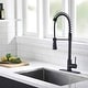 preview thumbnail 1 of 11, Proox Commercial Modern High Arc Single Handle Spring Kitchen Faucet Pull Out Sprayer