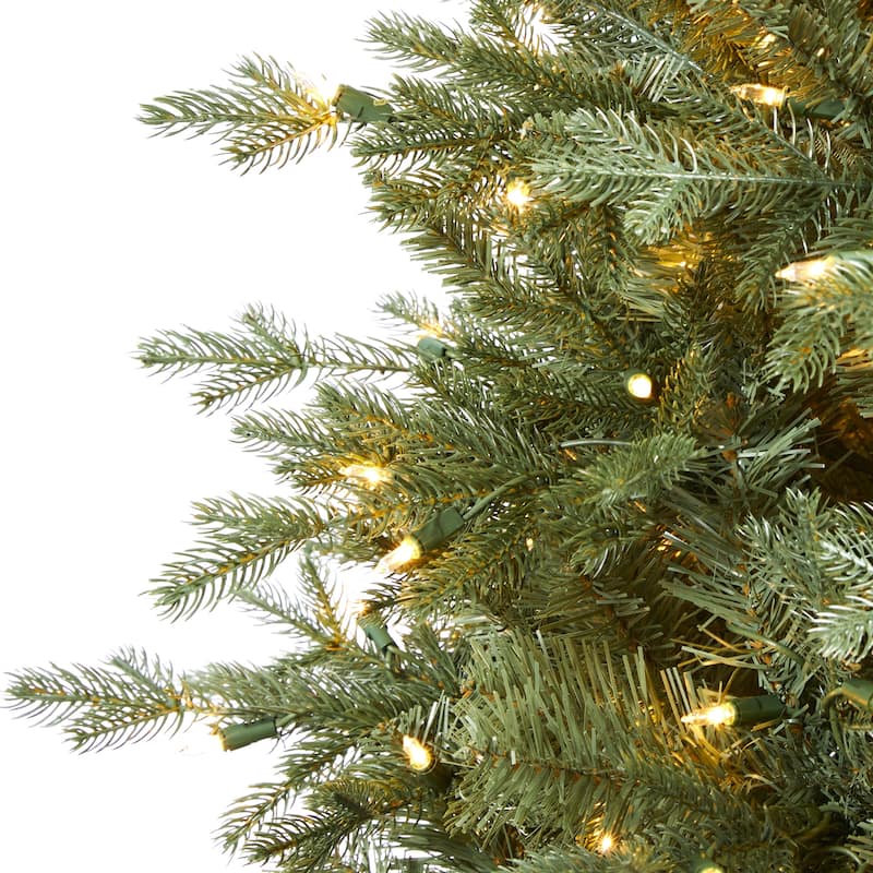 5ft. Spruce Artificial Christmas Tree with 300 Warm White Lights and 618 Bendable Branches - Bright Seasonal Touch