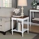 preview thumbnail 9 of 10, Convenience Concepts French Country 1 Drawer End Table with Shelf Dark Walnut/White
