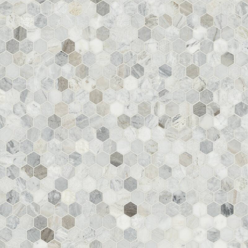 Ackland AKM-S-2X2HXH-CA 12" x 12" Marble Geometric Floor and Wall - Terra Bella