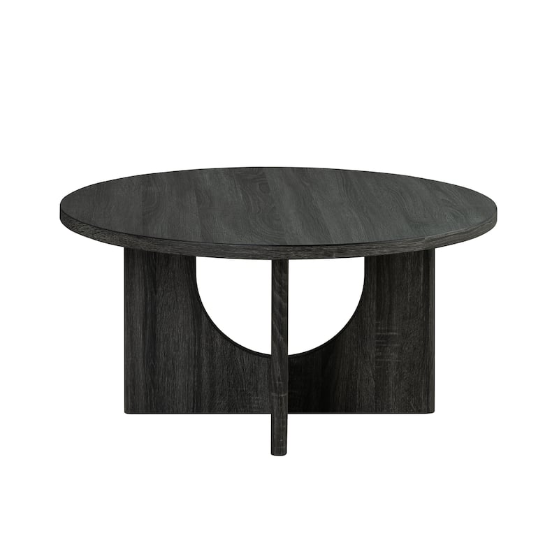 Furniture of America Zephyra Modern Wood 3-Piece Round Coffee Table Set