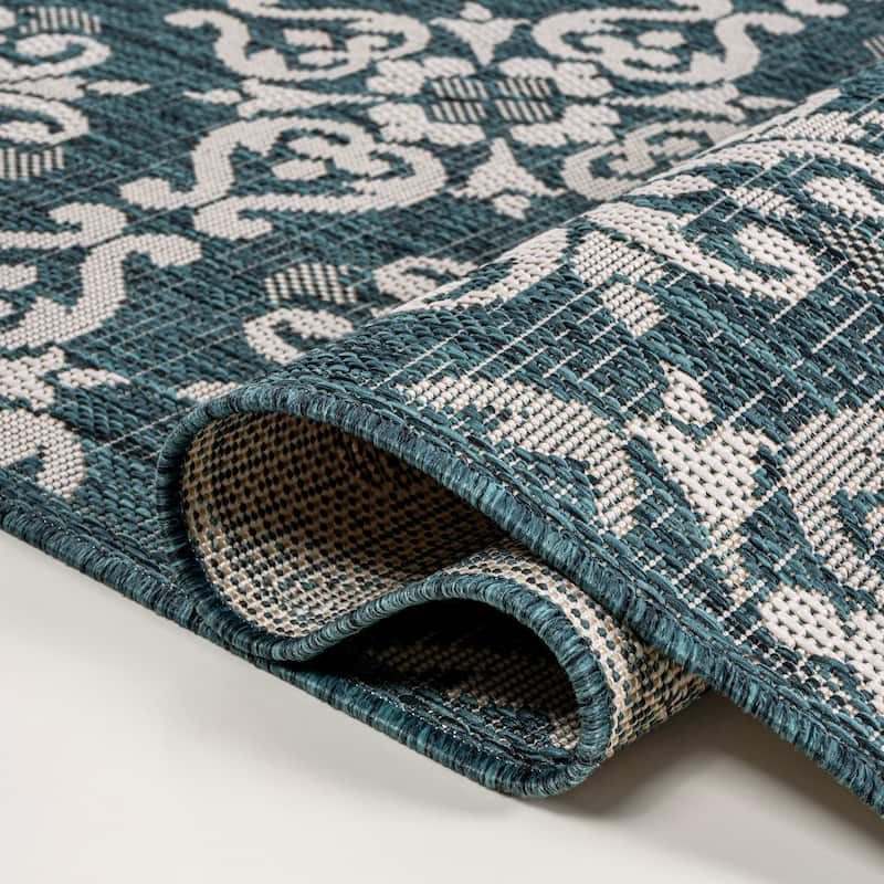 JONATHAN Y Maribel Traditional Mediterranean Tile Design Indoor/Outdoor Area Rug
