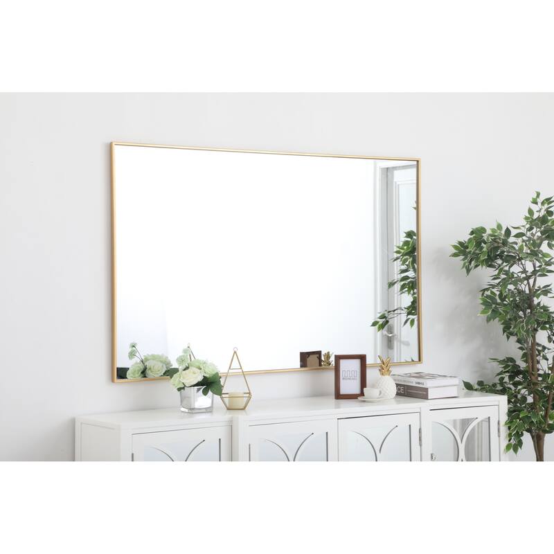 Elegant Lighting Eternity 60" x 36" Rectangular Beveled Metal Framed