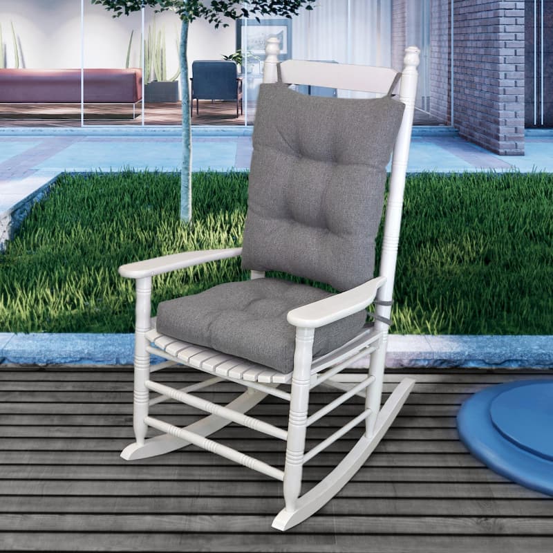 Klear Vu Outdoor Performance Fabric Rocking Chair Cushion Set - Grey