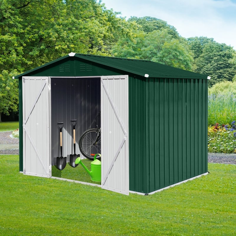 Metal garden sheds 6ftx8ft outdoor storage sheds - 70.90in. W X99.60in.DX75.60in. H