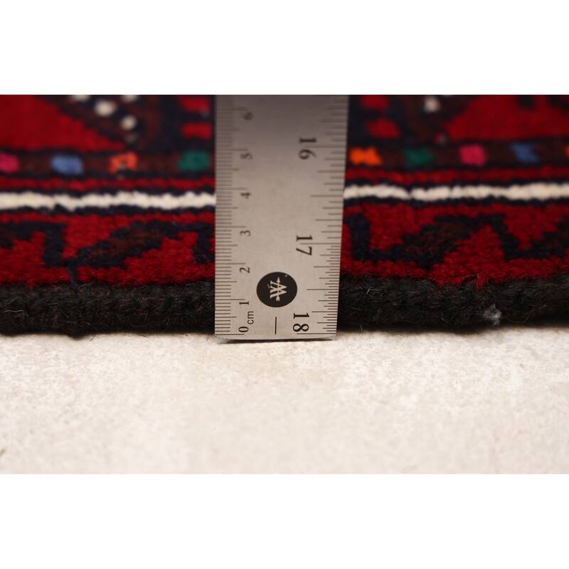 ECARPETGALLERY Hand-knotted Teimani Dark Navy, Red Wool Rug - 3'3 x 6'0