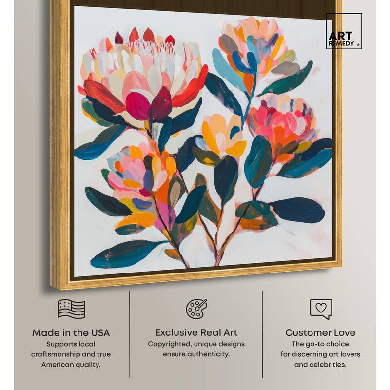 Contemporary Flora I Canvas by Art Remedy