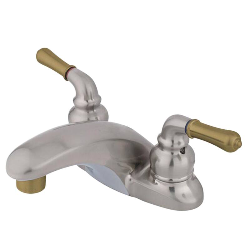 Magellan 4 in. Centerset Bathroom Faucet - Brushed Nickel/Polished Brass
