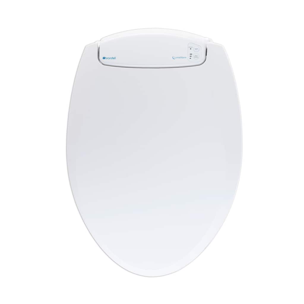 Brondell LumaWarm Heated Round White Nightlight Toilet Seat