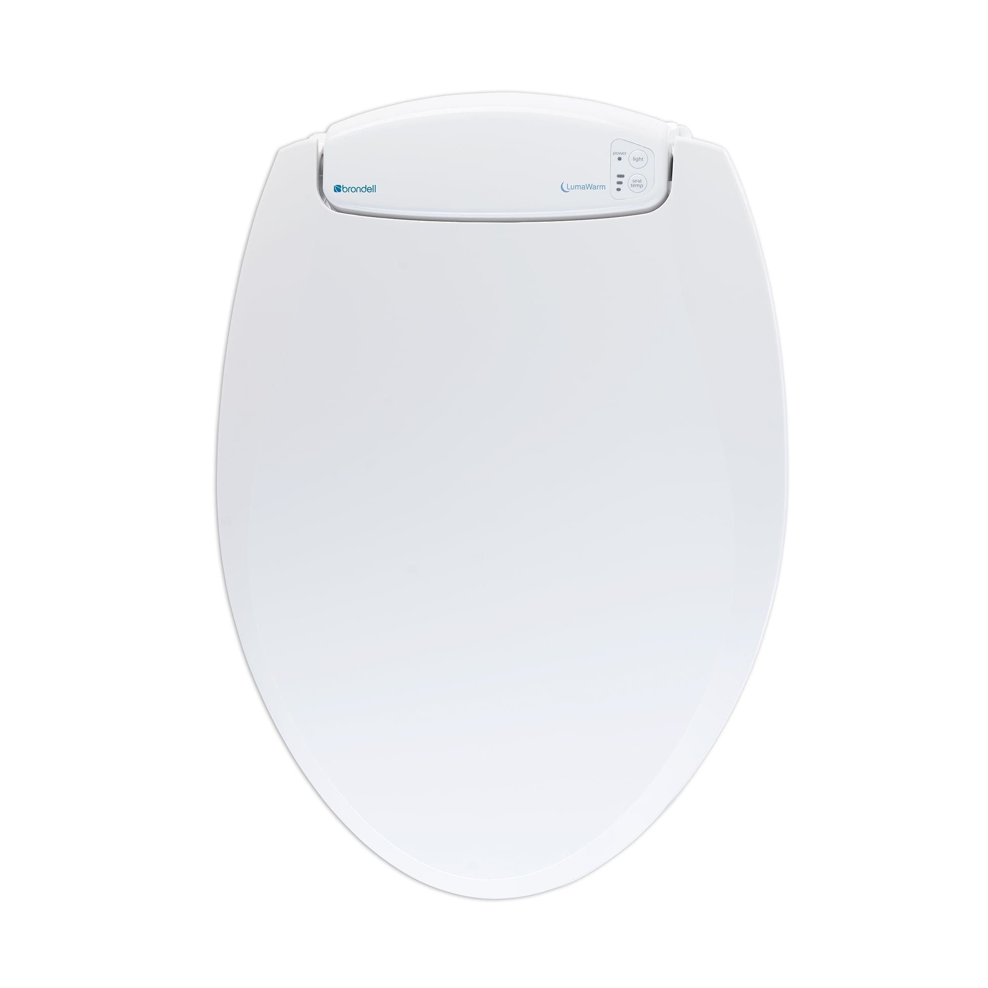 Brondell LumaWarm Heated Round White Nightlight Toilet Seat
