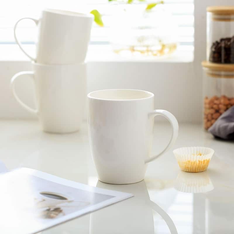 Panbado Blance 6-Piece White Porcelain Mugs
