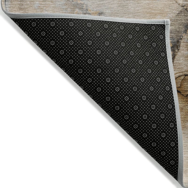 Elfi Contemporary Abstract Weather Resistant Classic Meets Modern Outdoor Rug