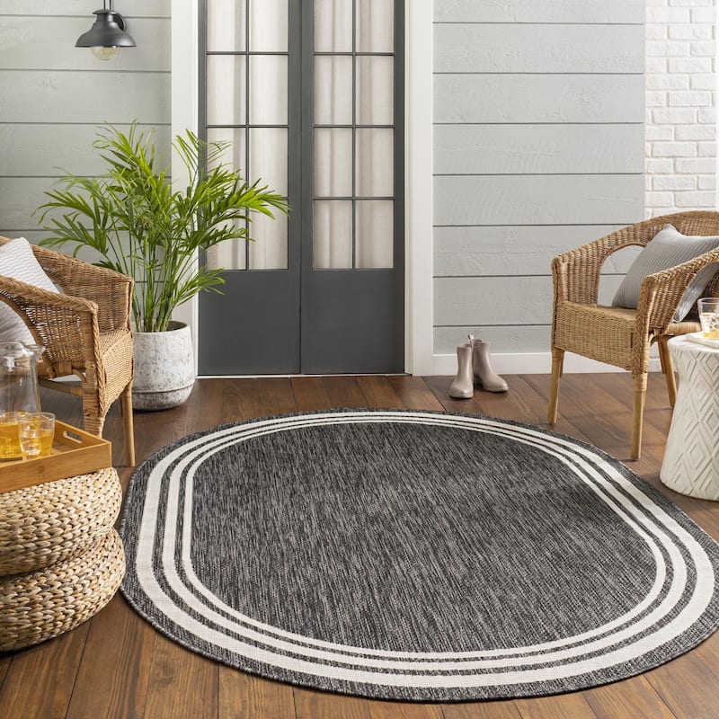 Livabliss Eagean Updated Traditional Stripe Indoor / OutdoorArea Rug