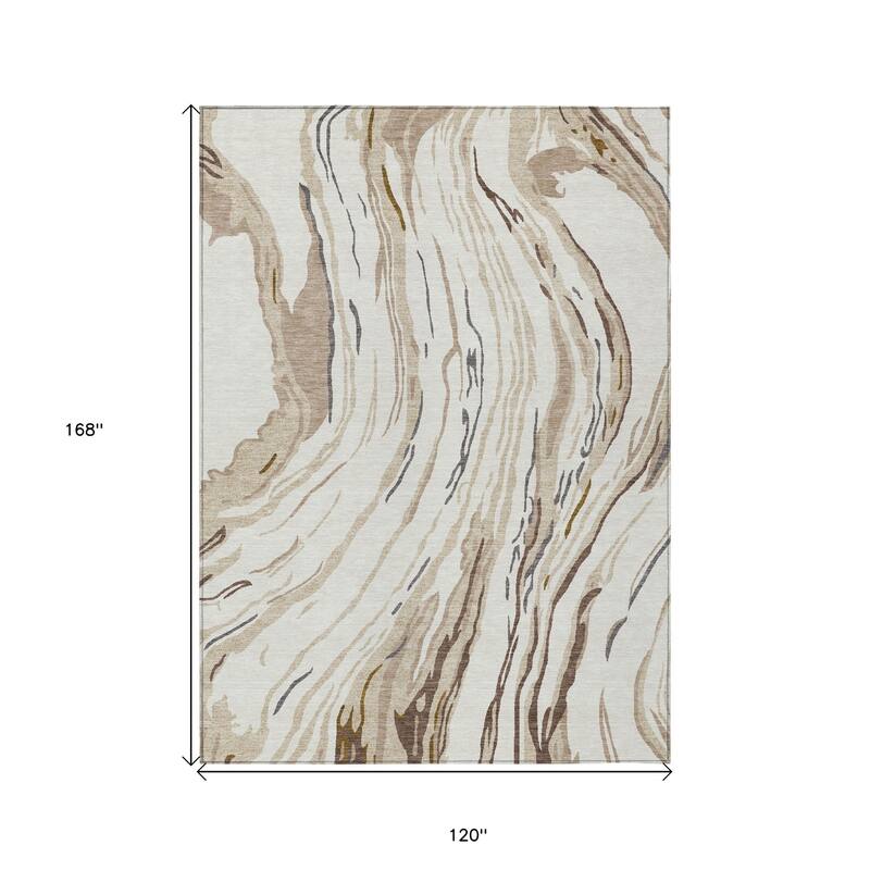 HomeRoots Abstract Transitional Rectangle Outdoor Rug