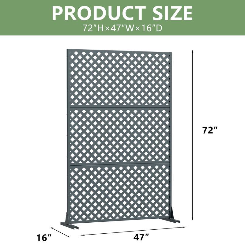 Outdoor Rectangle Privacy Screens Metal Screen Fence Panel