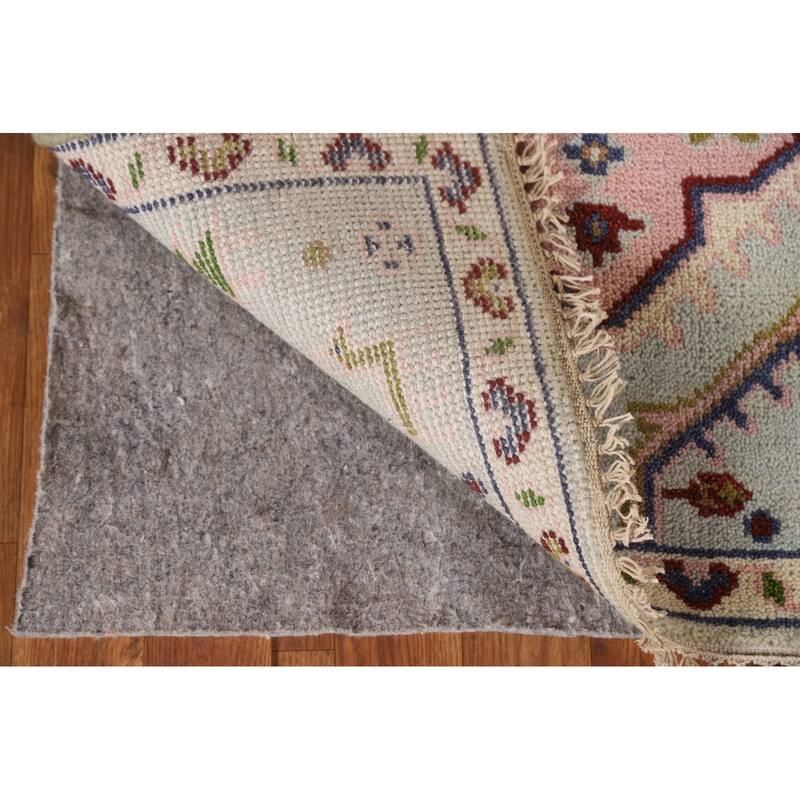 Geometric Blue Kazak Indian Runner Rug Handmade Wool Carpet - 2'7"x 11'5"