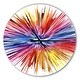 preview thumbnail 2 of 7, Designart 'Color Explosion' Oversized Modern Wall CLock 16 in. wide x 16 in. high