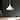 1-Light 12 in. White Single Pendant with Teardrop Metal Shade