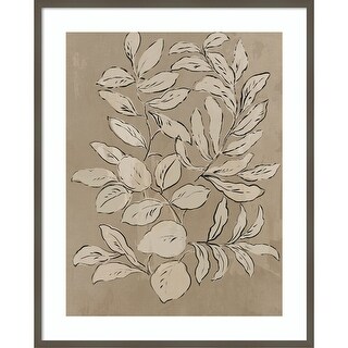 Leaves Sketches II by Asia Jensen Wood Framed Wall Art Print - Svelte ...