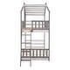 preview thumbnail 12 of 14, Twin over Twin Size Solid Wood Bunk Bed Wood Bed with Roof, Window, Ladder