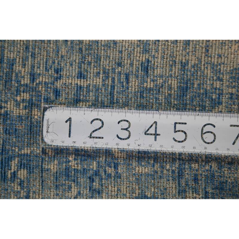 Contemporary Abstract Indian Rug Hand-Knotted Multi-Color Wool Carpet - 5'7"x 7'10"