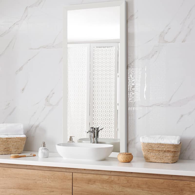 Frame My Mirror White Framed Vanity Mirror, LaRue Design