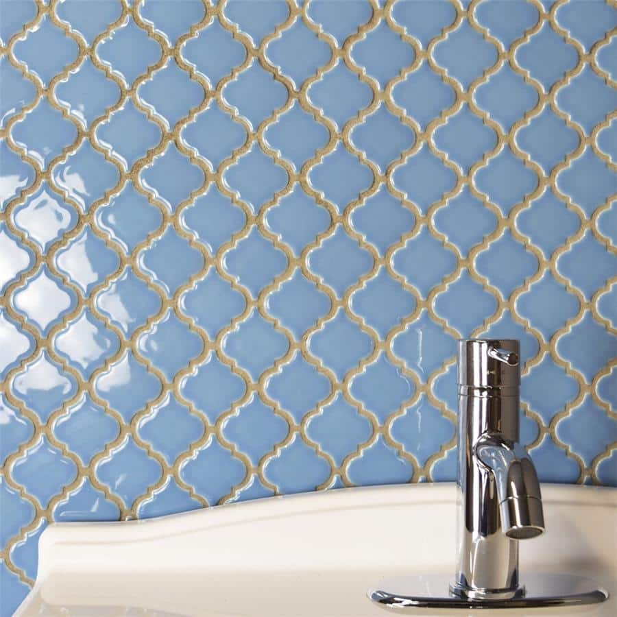 Merola Tile Hudson Tangier Light Blue 12-3/8" x 12-3/8" Porcelain Floor and Wall Tile