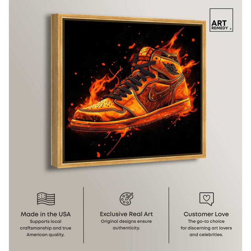 Jumpman on Fire I Canvas by Art Remedy