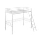 preview thumbnail 14 of 13, Metal Twin Size Loft Bed with Angled Ladder