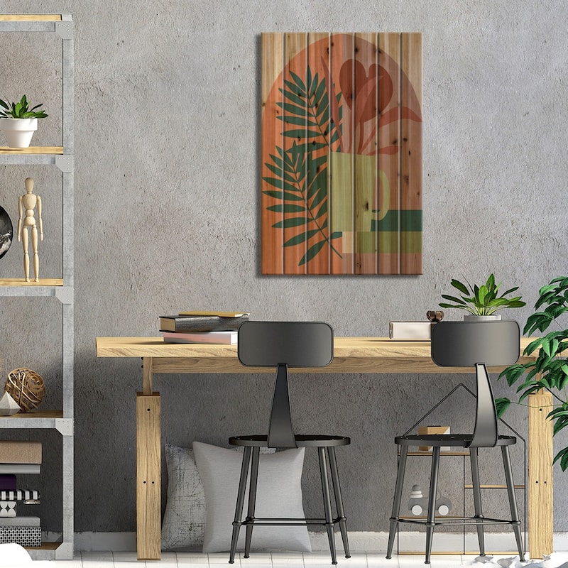 My New Garden Print On Wood by Angel Estevez - Multi-Color