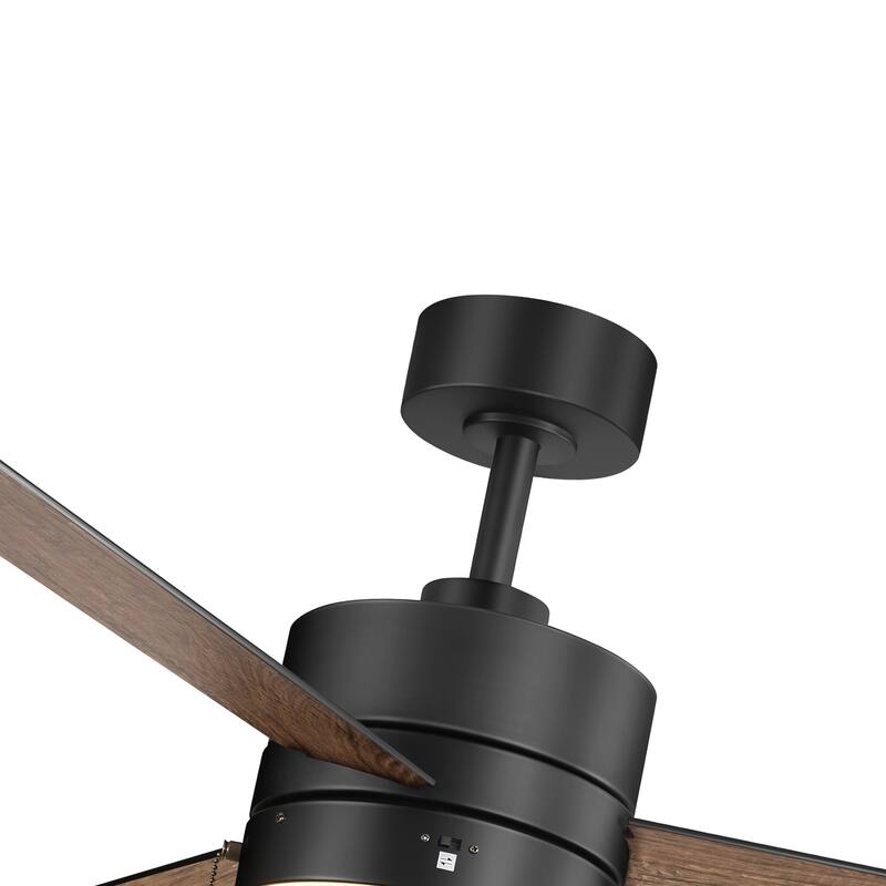 52" Traditonal Ceiling Fan with Light and Pull Chain (3 Reversible Blades)