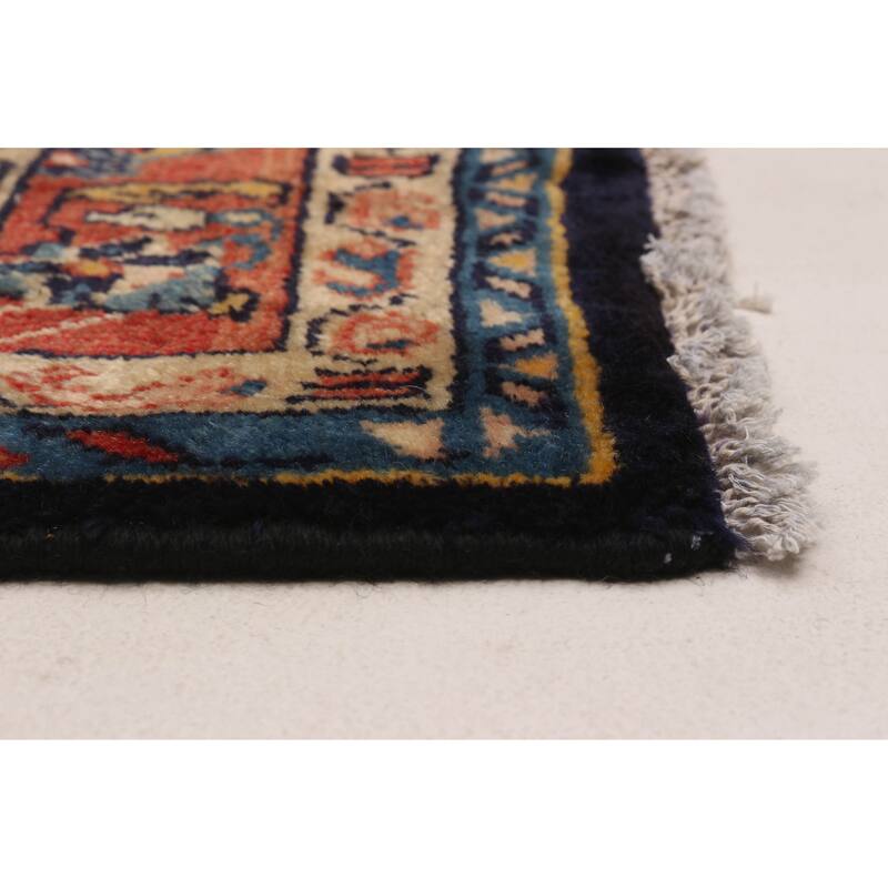 ECARPETGALLERY Hand-knotted Andelz Blue Wool Rug - 4'5 x 10'8