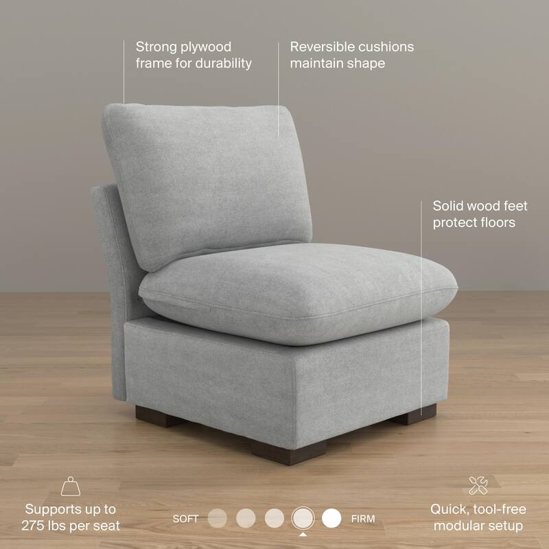 Bush Home Sienna Modular Armless Chair