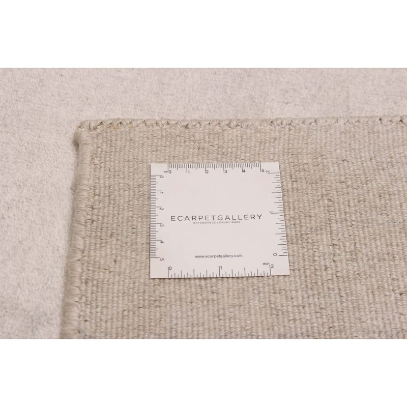 ECARPETGALLERY Hand Loomed Kashkuli Gabbeh White Wool Rug - 5'7 x 7'7