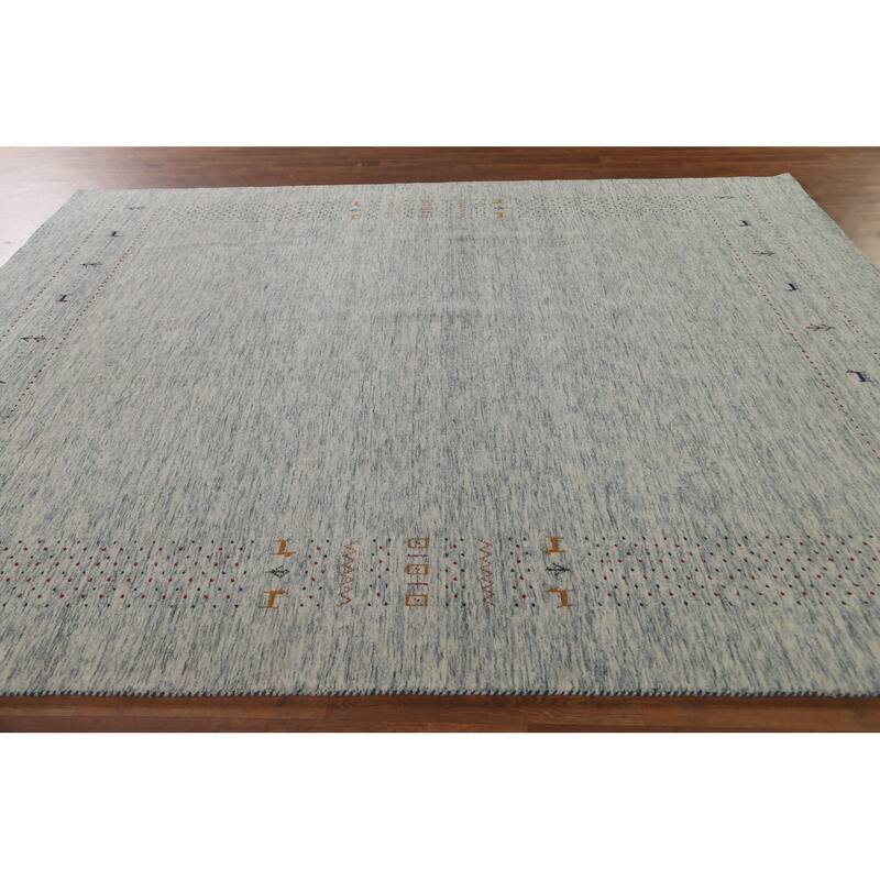 Gabbeh Oriental Area Rug Handmade Wool Carpet - 8'2"x 9'11"