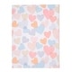 preview thumbnail 2 of 7, Bedtime Originals Rainbow Hearts White/Pink/Purple Soft Fleece Baby Blanket